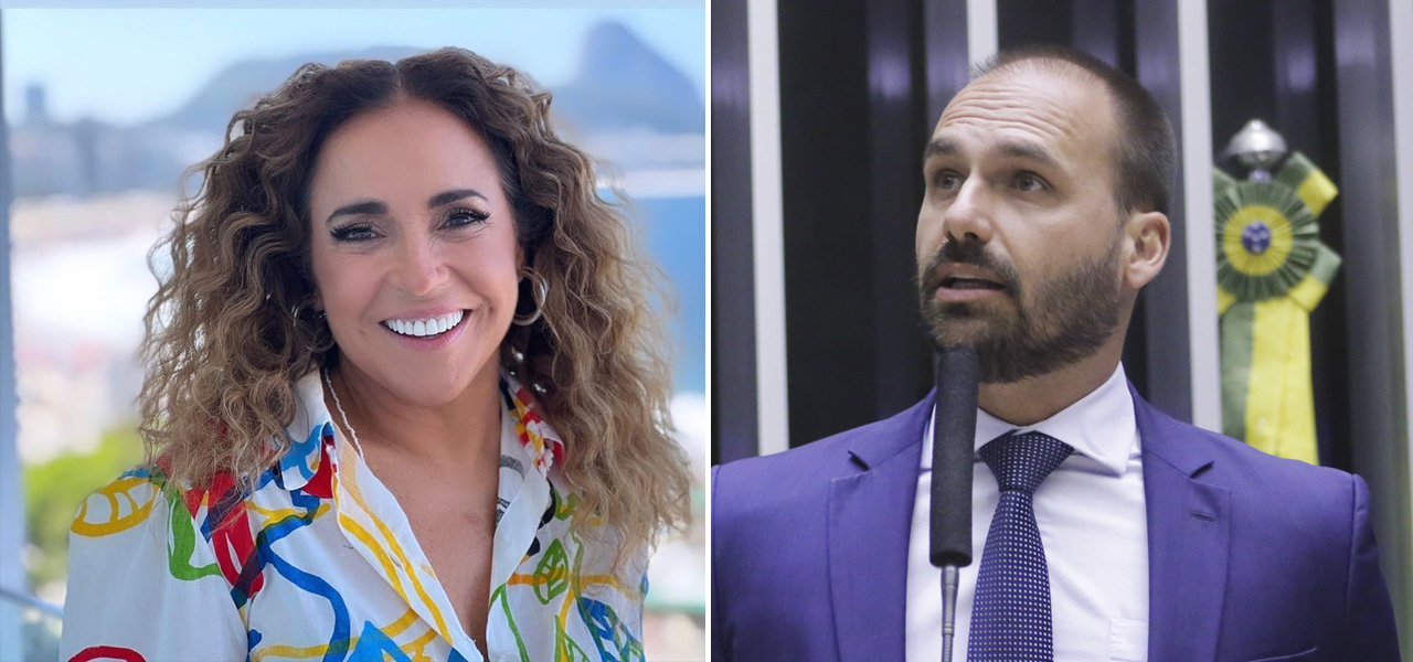 Daniela Mercury e Eduardo Bolsonaro