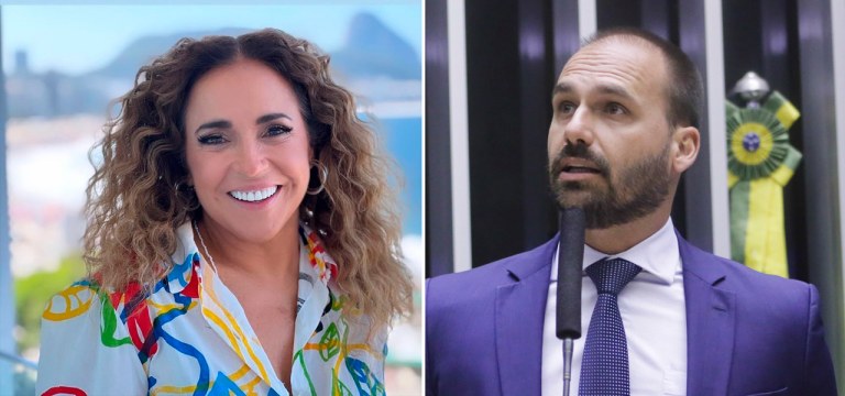 Daniela Mercury e Eduardo Bolsonaro