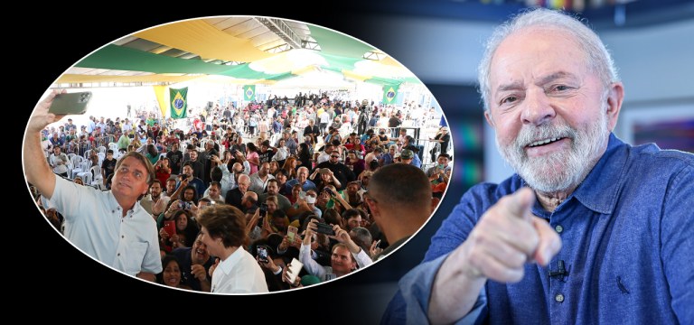 Evento com Jair Bolsonaro em Campo Grande e o ex-presidente Luiz Inácio Lula da Silva