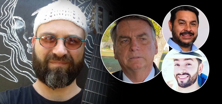 Gustavo Conde, Marcelo Arruda, Jair Bolsonaro e Jorge Guaranho