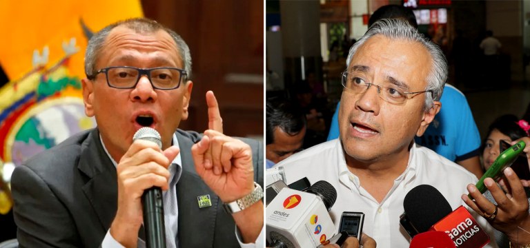 Jorge Glas e Alexis Mera