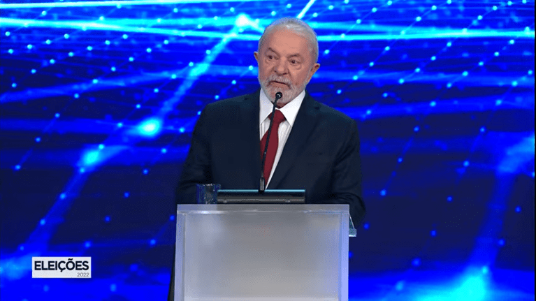 Lula em debate na TV Bandeirantes