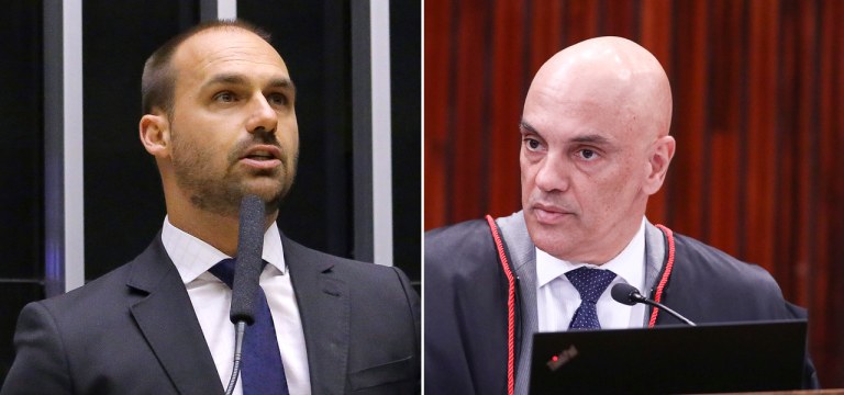 Eduardo Bolsonaro e Alexandre de Moraes