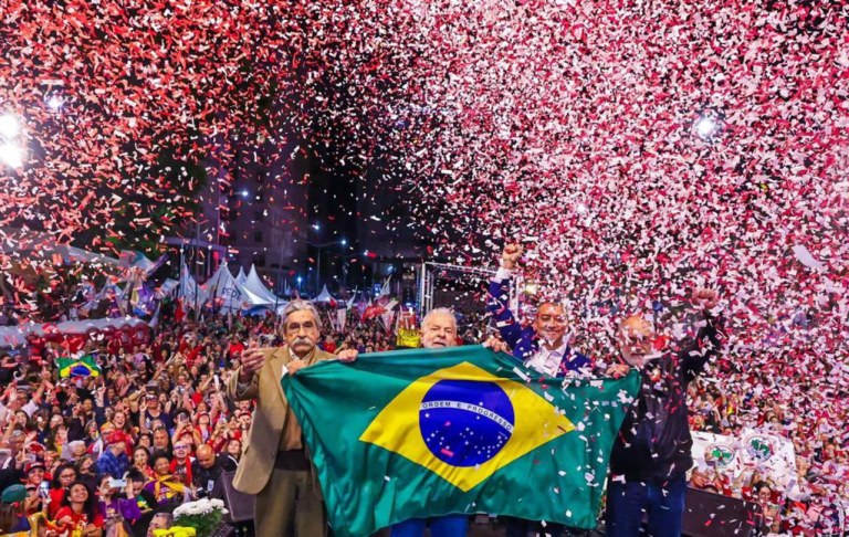 Olivio Dutra, Lula, Edegar Pretto e Pedro Ruas