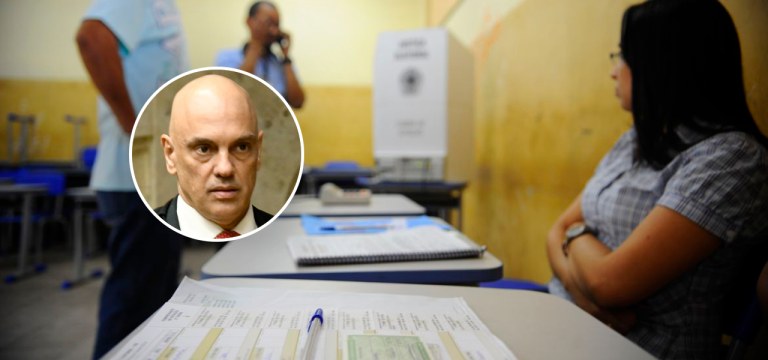 Alexandre de Moraes e sala de votação