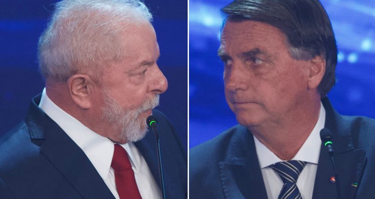 Luiz Inácio Lula da Silva (à esq.) e Jair Bolsonaro
