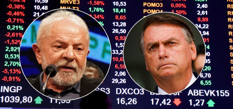 Luiz Inácio Lula da Silva (à esq.) e Jair Bolsonaro