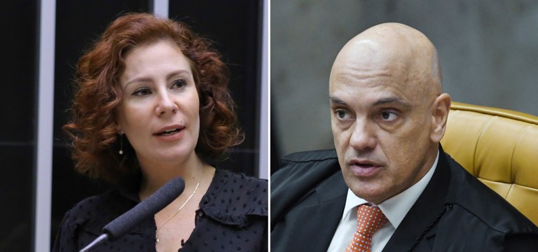 Carla Zambelli e Alexandre de Moraes
