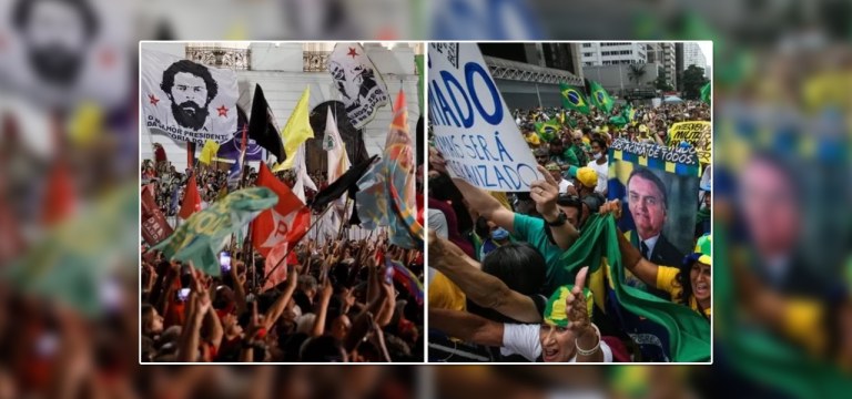Eleitores de Lula e de Jair Bolsonaro
