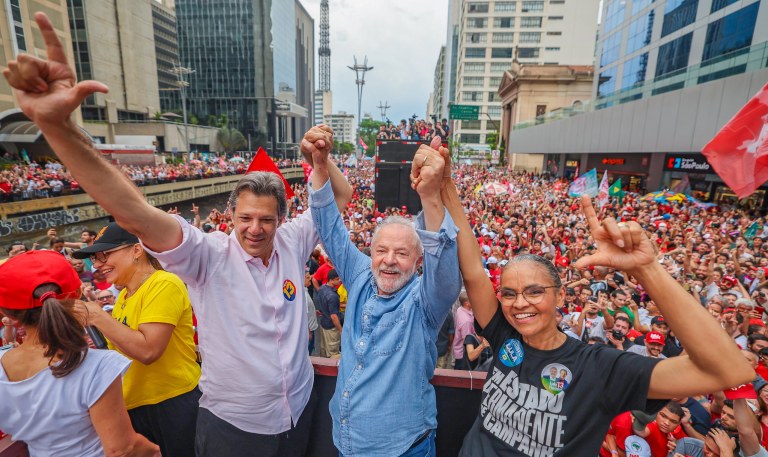 Haddad, Lula e Marina