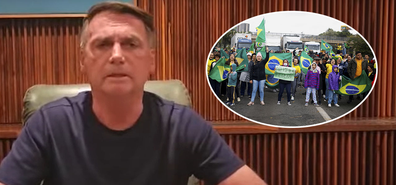 Jair Bolsonaro e bolsonaristas bloqueando rodovias pelo País