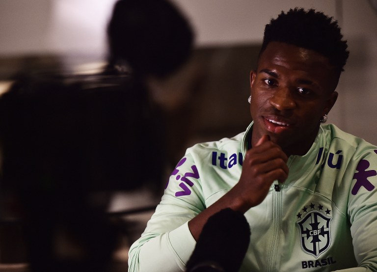 Vinícius Jr. concede entrevista à Reuters em Turim