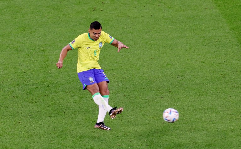 Casemiro durante partida da seleção brasileira contra a Sérvia pela Copa do Mundo do Catar (24/11/2022)