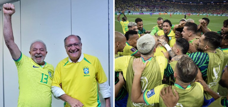 Luiz Inácio Lula da Silva, Geraldo Alckmin e seleção brasileira de futebol