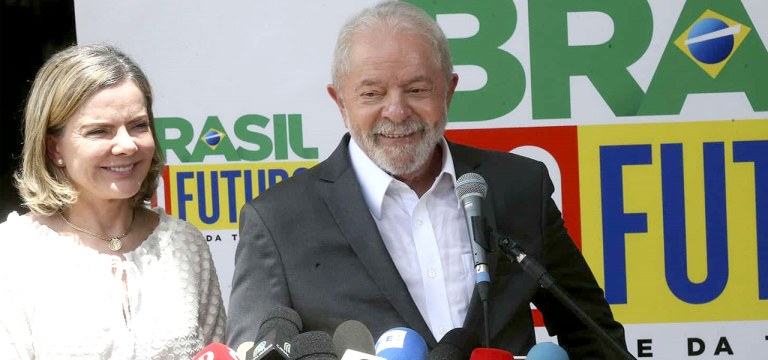 Gleisi Hoffmann e Luiz Inácio Lula da Silva