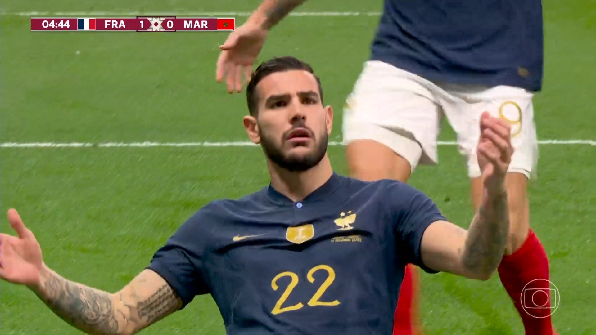 Theo Hernández em França x Marrocos