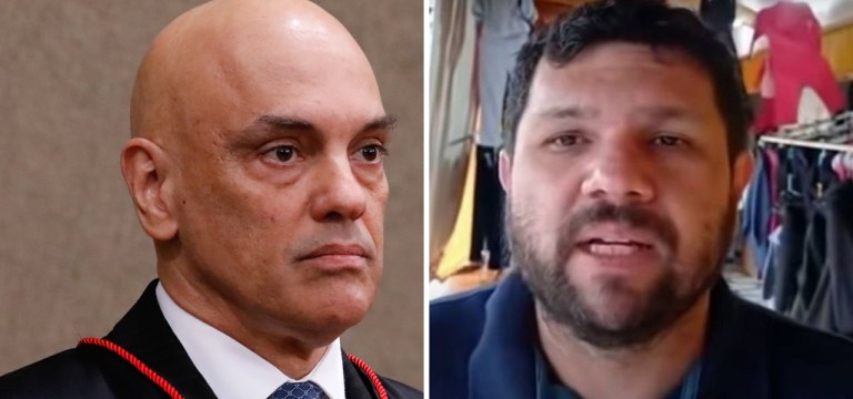 Alexandre de Moraes (à esq.) e Oswaldo Eustáquio