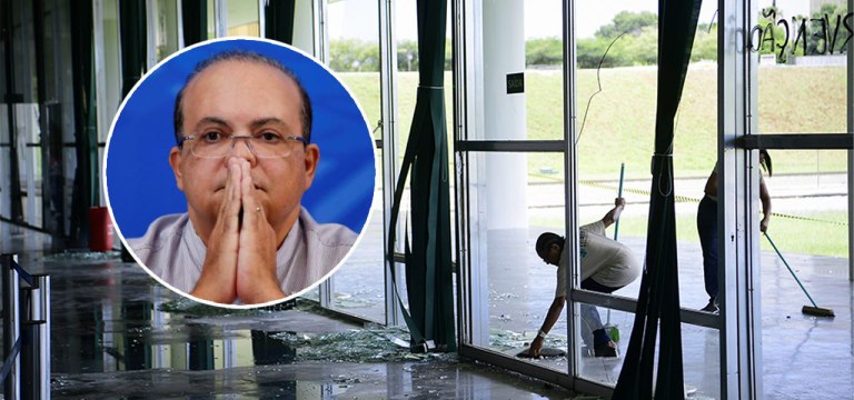 Ibaneis Rocha e depredação do prédio do Senado por terroristas bolsonaristas