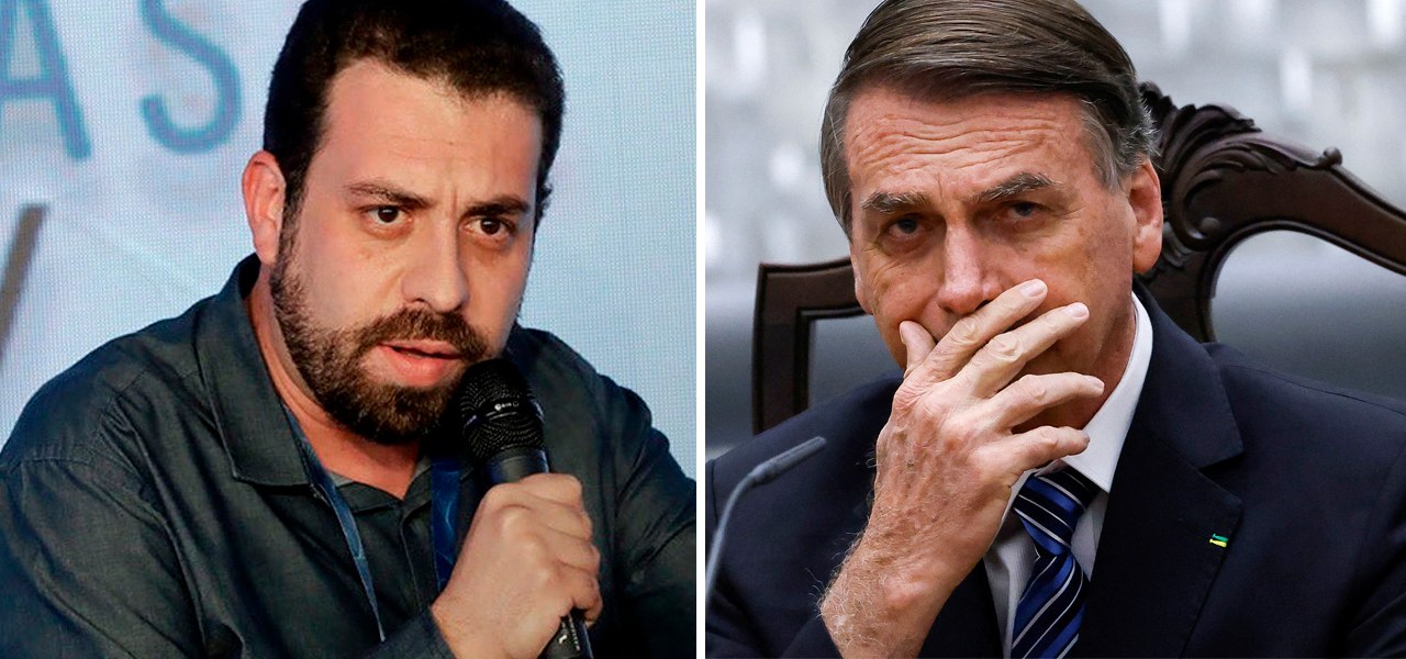 Guilherme Boulos e Jair Bolsonaro
