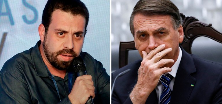 Guilherme Boulos e Jair Bolsonaro