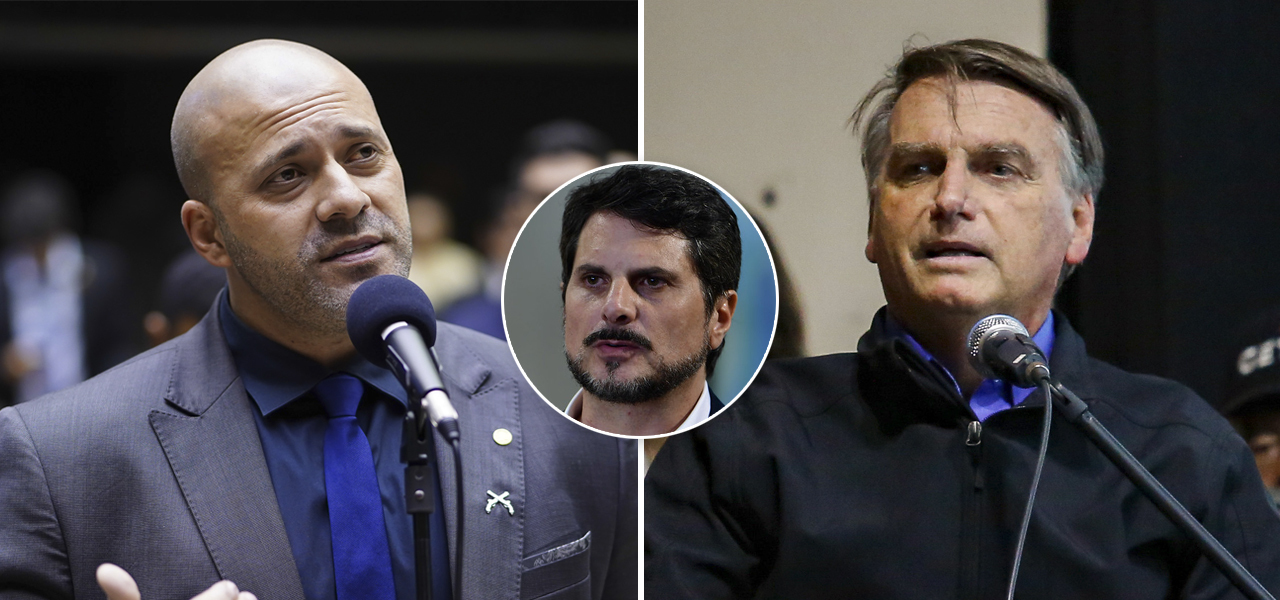 Daniel Silveira, Marcos do Val e Jair Bolsonaro