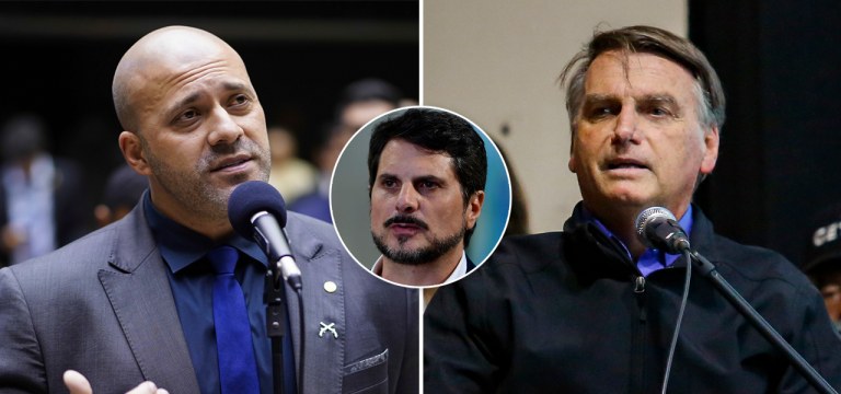 Daniel Silveira, Marcos do Val e Jair Bolsonaro