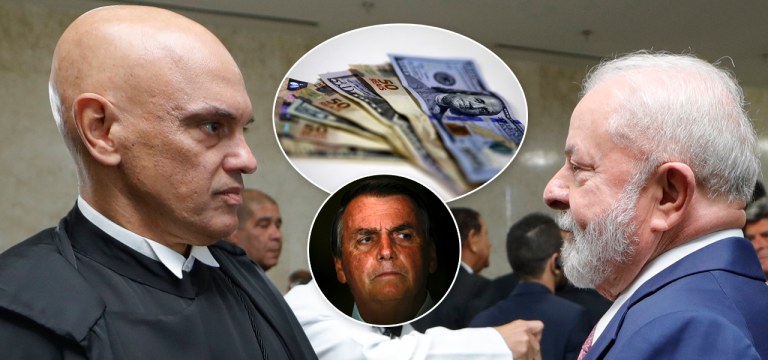 Lula, Alexandre de Moraes, Bolsonaro e dólar