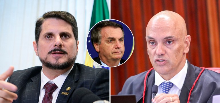 Marcos do Val, Jair Bolsonaro e Alexandre de Moraes