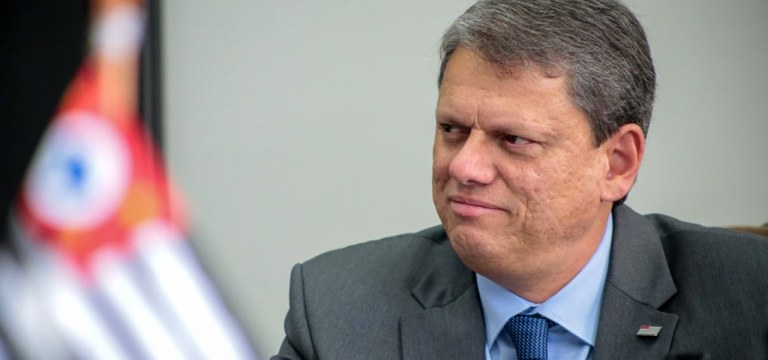 O governador de SP, Tarcísio de Freitas