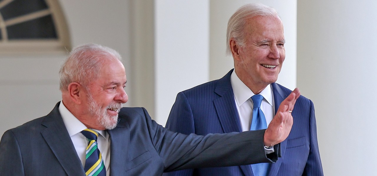 Presidente dos Estados Unidos da América, Joe Biden e o Presidente da República do Brasil, Luiz Inácio Lula da Silva, durante Fotografia oficial. Casa Branca, Washington (EUA). 10/02/2023