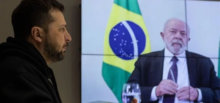 Volodymyr Zelensky e Luiz Inácio Lula da Silva