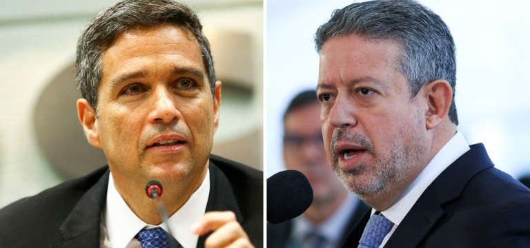 Presidente do Banco Central, Roberto Campos Neto, e presidente da Câmara, Arthur Lira