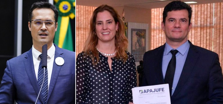Da esq. para a dir.: Deltan Dallagnol, Gabriela Hardt e Sergio Moro