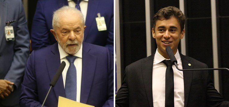 Presidente Luiz Inácio Lula da Silva e deputado Nikolas Ferreira