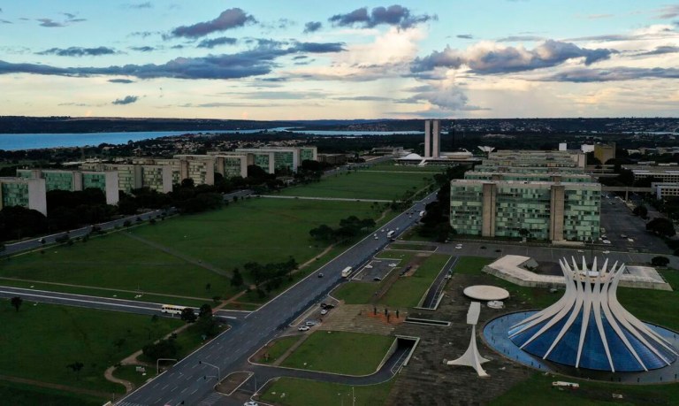A Esplanada dos Ministérios, em Brasília