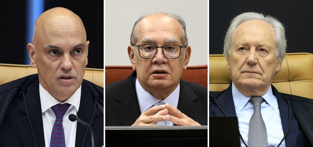 Alexandre de Moraes, Gilmar Mendes e Ricardo Lewandowski