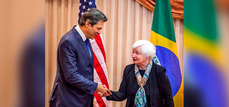 Fernando Haddad e Janet Yellen