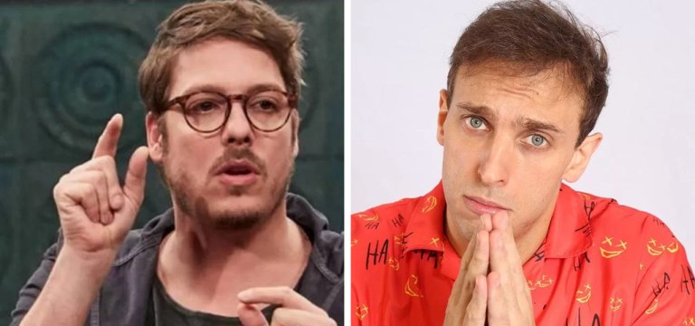 Fábio Porchat (à esq.) e Léo Lins