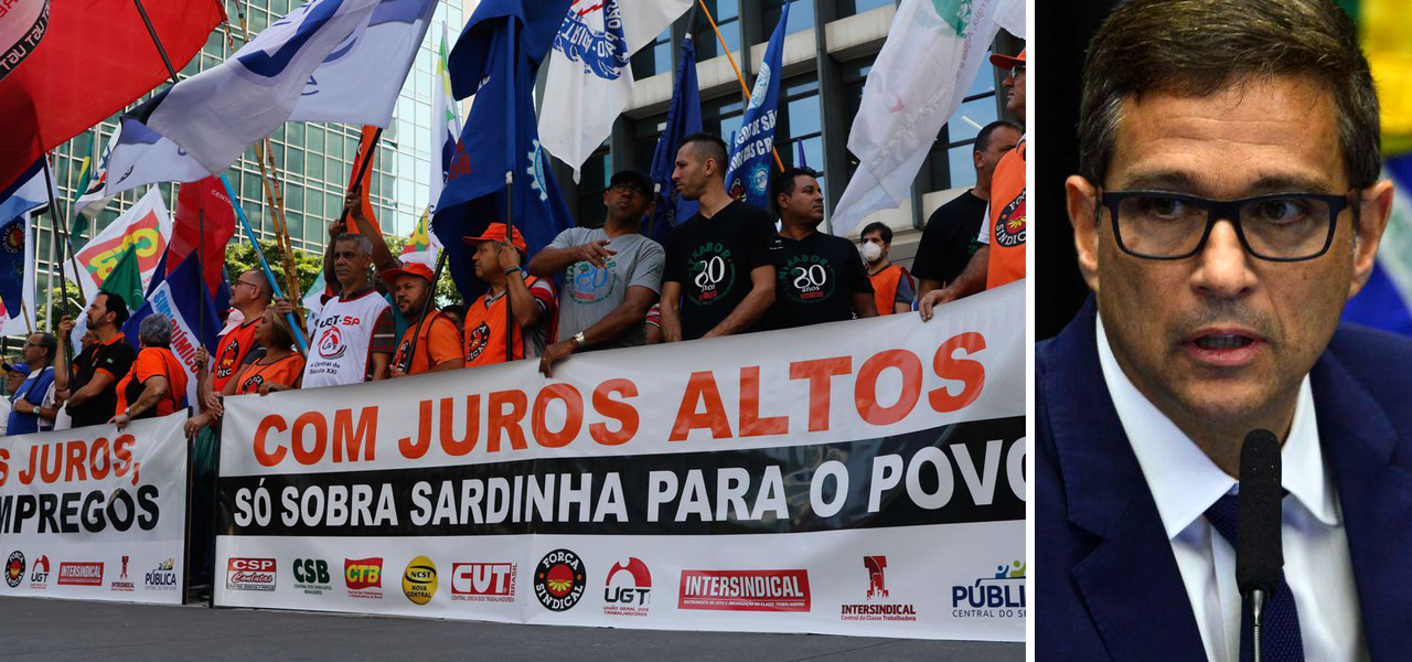 Ato contra alta dos juros e o presidente do Banco Central, Roberto Campos Neto