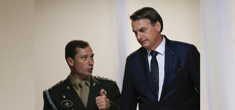 Tenente-coronel Mauro Cid e Jair Bolsonaro