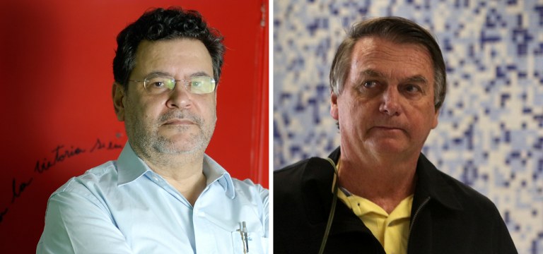 Rui Costa Pimenta (à esq.) e Jair Bolsonaro