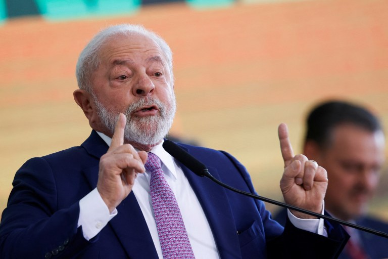Presidente Luiz Inácio Lula da Silva durante cerimônia em Brasília - 27/06/2023