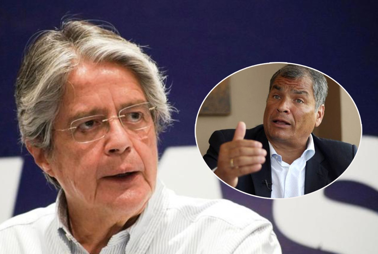 Guillermo Lasso (mais destacado) e Rafael Correa
