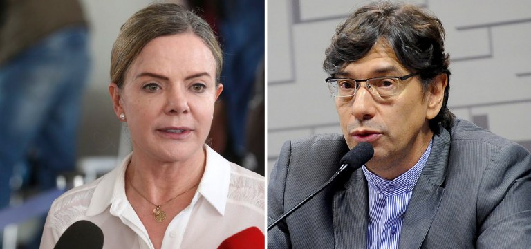 Gleisi Hoffmann e Márcio Pochmann