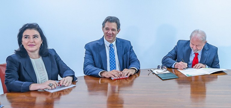Simone Tebet, Fernando Haddad e Lula