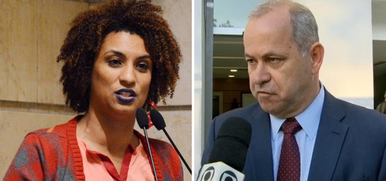 Ex-vereadora Marielle Franco (PSOL) e Domingos Brazão (MDB), ex-deputado estadual no Rio