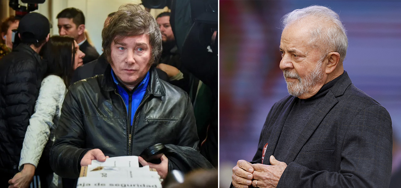 Javier Milei e Luiz Inácio Lula da Silva