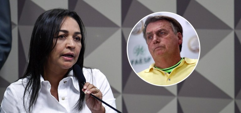 Eliziane Gama e Jair Bolsonaro