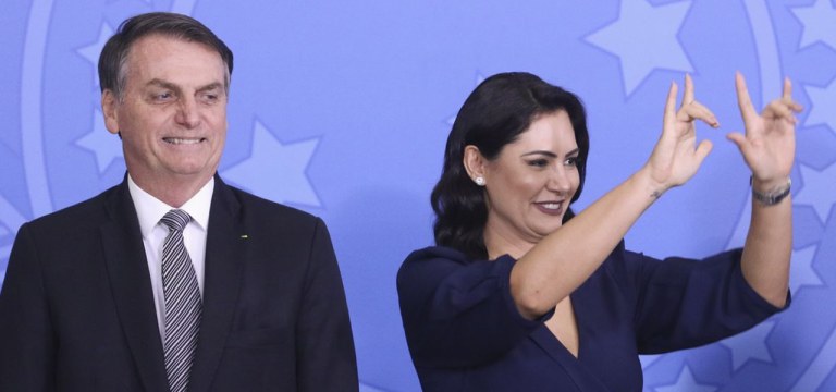 Jair Bolsonaro e Michelle Bolsonaro