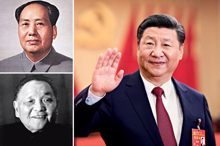 Mao Tsetung, Deng Xiaoping e Xi Jinping